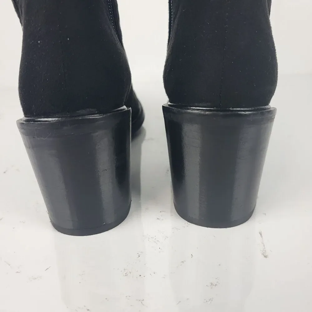 Seychelles Paradise City Leather Over the Knee Boots Black Size 6